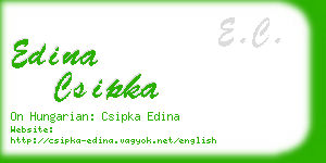 edina csipka business card